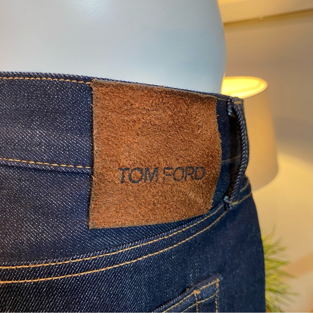 TOM FORD Men's Dark Blue Straight Leg Jeans, Size 38 x 30 - Picture 3 of 8